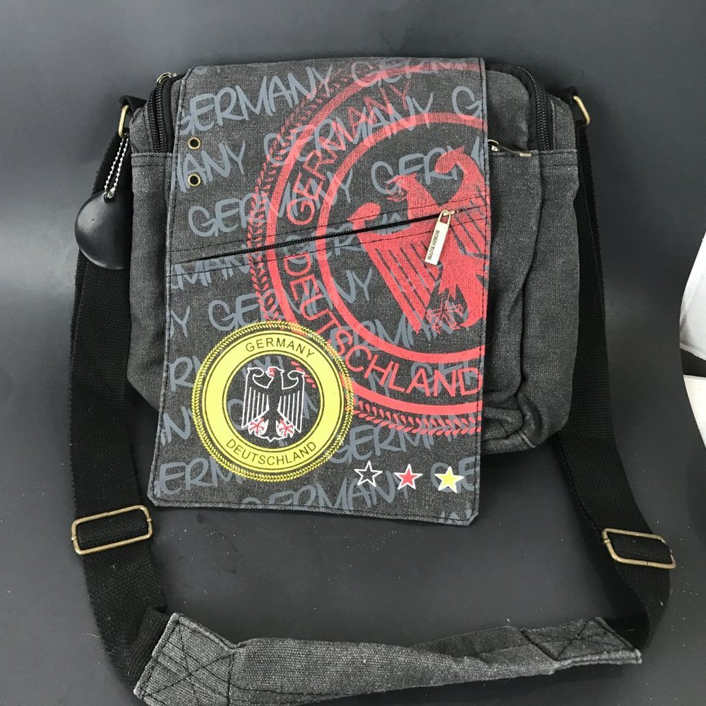 Robin Ruth black canvas crossbody handbag